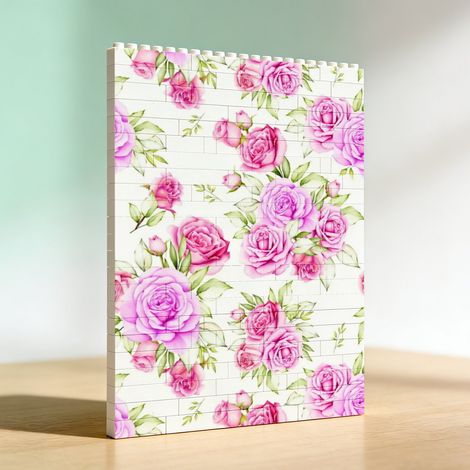 Cadre DIY créatif en blocs de construction, cadeau pour Saint-Valentin et anniversaire (1/5)
