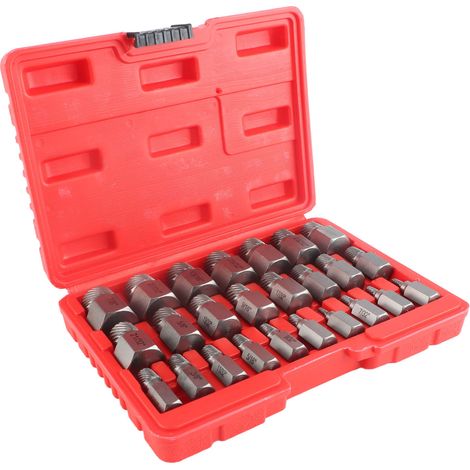 Kit d'extracteur de vis endommagé, dissolvant de boulon à tête hexagonale, outil de retrait cassé en acier au Chrome et au molybdène, 25 pièces (1/5)