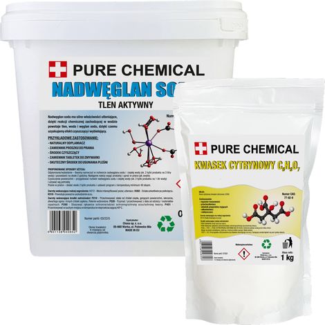 Set Pulizia - Carbonato di Sodio 3kg + Acido Citrico 1kg - Ecologico - Multiuso - Biodegradabile