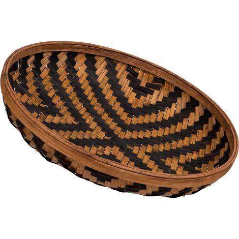 Bandeja de bambú marrón d41x7,5 (1/5)