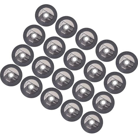Lot de 20 meules de coupe ultra fines pour meuleuse d'angle, disques tronçonneuses carbure de silicium, acier inox, métal, Ø 125mm alésage 22mm (1/5)