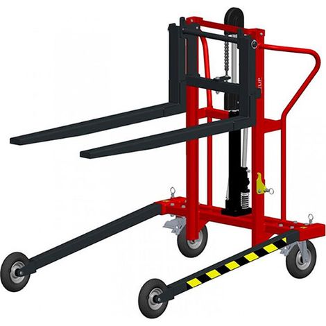 Handhubwagen mit Gabeln 1150x540mm - Mini-Stapler mit Geländereifen - Zusammenklappbar und leicht zu transportieren - 300870 (1/4)
