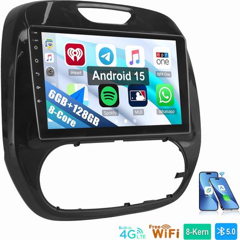 Pour Renault Captur MK1 2013-2019 Android 15 Carplay Autoradio BT GPS WiFi A 6+128G (1/5)