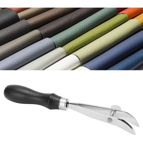 Articles en cuir faits maison, cuir tanné végétal, piqueuse de bord, outils pour le cuir, roulette d'espacement, presse de bord, marqueur d'espacement égal (1/5)