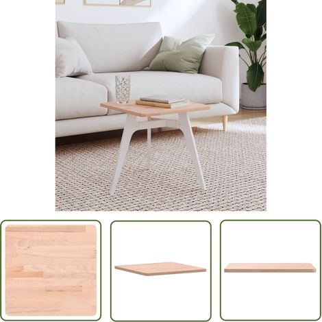 Dessus de table 40x40x1,5 cm carré bois massif de hêtre vidaXL