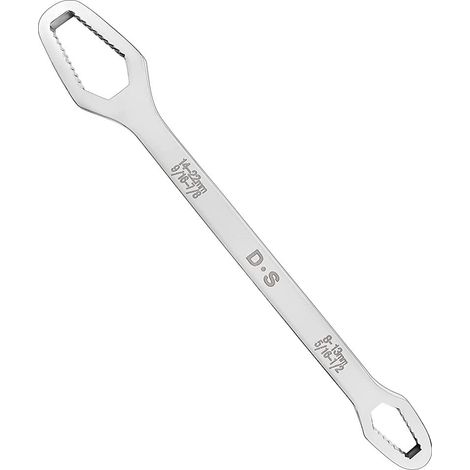 Clé universelle double extrémité auto-serrante 8-22 mm, polyvalente, manuelle (1/5)