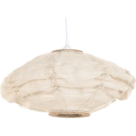 Lampara Techo Lino Cuerda 45X45X20 Natural Crudo (1/5)