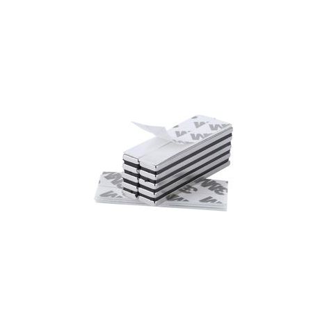 FLITI Lot de 10 Aimants Néodyme Rectangulaires 60x10x3mm - Adhésif 3M Extra Fort - Pour Surfaces Métalliques (1/5)