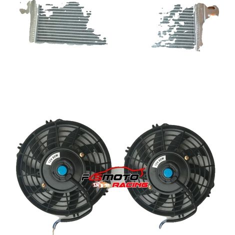 Intercooler Air-eau, Construction en Aluminium, Dimensions Totales 702 x 186 x 75 mm, Entrée/Sortie d'Eau : Deux 19 mm, Efficacité de Refroidissement 30 % Supérieure (1/5)