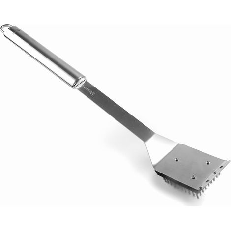 Lacor - 60267 - Spazzola per la pulizia del barbecue, Acciaio inossidabile, Maniglia ergonomica, Lavabile in lavastoviglie, 45 cm, Acciaio inossidabile (1/5)