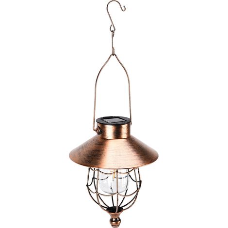 Lanterne solaire suspendue pour extérieur Lumières solaires vintage en métal étanches pour jardin et terrasse (1/5)