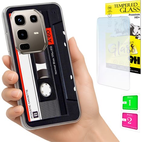 Custodia per Infinix Note 50 Pro 4G, cover posteriore con vetro 9H. (1/5)