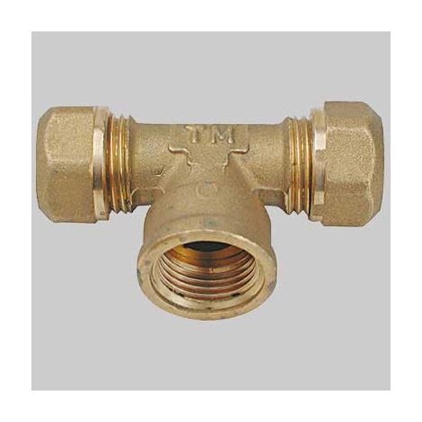 RACCORDO A TEE FEMMINA CON OGIVA P.T.E.F. - 18 x 1/2 x 18 - 3/4