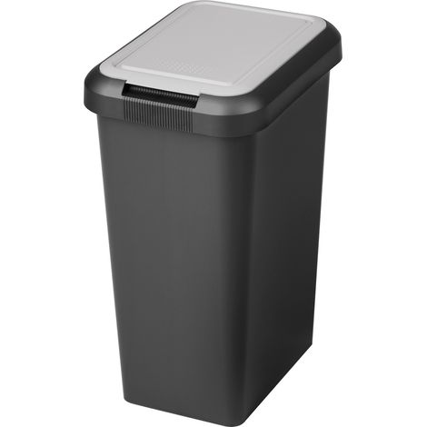 Tontarelli Papelera TOUCH & LIFT 25L negra de 24,7x33x47,7 cm - blanco (1/2)