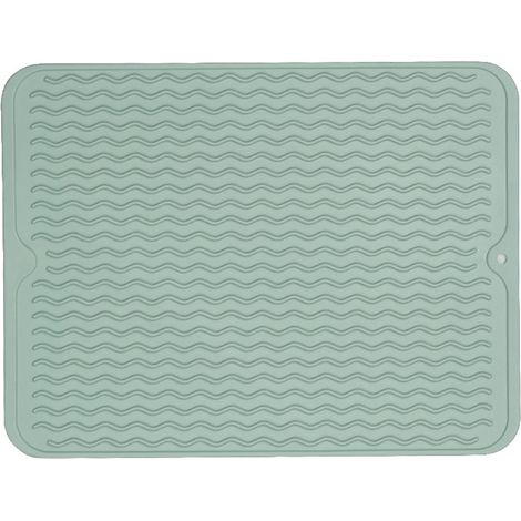 1 Tapis de séchage en silicone, résistant à la chaleur, antidérapant, facile à nettoyer, pour cuisine et animaux (1/5)