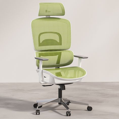 Sedia da ufficio ergonomica con ruote e braccioli - Keys Verde