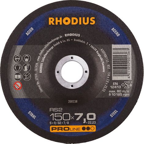 Amoladora Rhodius rs2 disco 150 mm 7 mm (1/2)