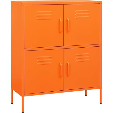 Storage Cabinet Orange 80x35x101.5 cm Steel vidaXL