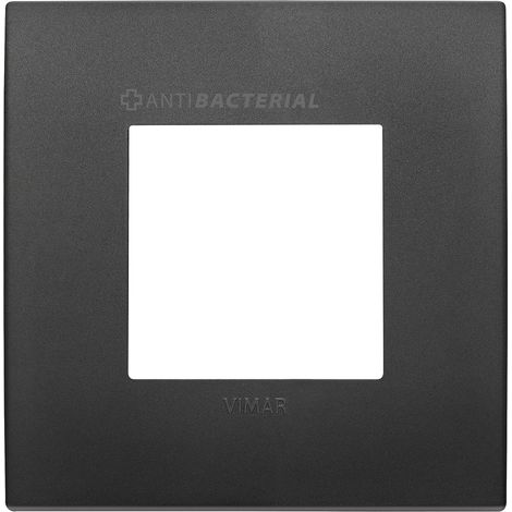 VIMAR - 19642.AB.71 Placca Classic 2M antibatterico nero