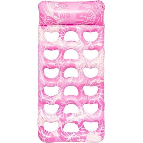 Airbed 180x90 cm avec repose-tête gonflable Wasserhängematte pour la Piscine et l'Eau de rose (1/5)