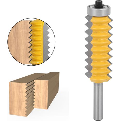 Fraise à bois à tige de 8 pouces, fraise à profiler pour rail, fraise à profiler pour rainures ondulées, couteau de fraisage pour bois à dents multiples (fraise à bois à dents multiples 8 x 55) (1/5)