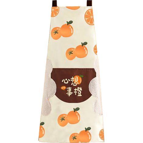 Tablier de cuisine sans manches imperméable et anti-huile en polaire corail avec serviette intégrée 70x59cm (1/5)