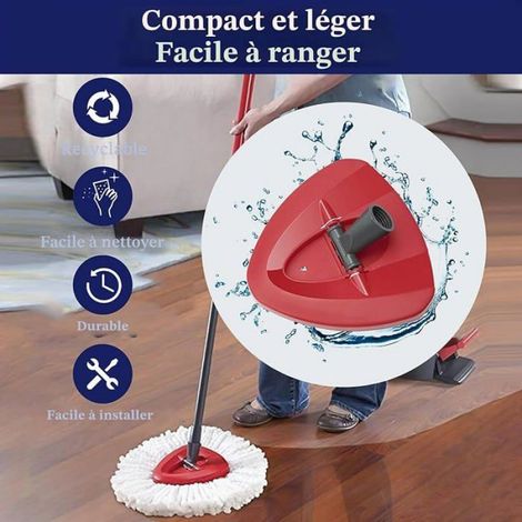 Spin Mop Base de Rempcement de tête de vadrouille rotative Triangle Housse de Base en Compatible avec Les (1/4)