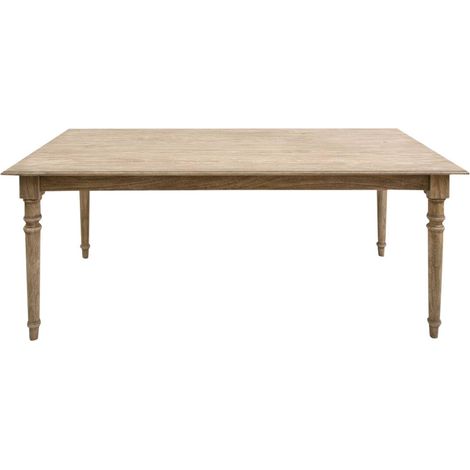 Made In Meubles – Table à manger en bois de manguier Louis – Dimensions 76x180x90cm – Piétement sculpté – Pour salle à manger moderne (1/5)