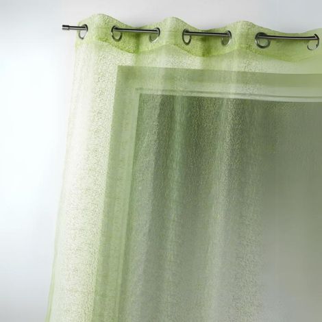 Voilage en Organza avec broderies Vert clair 140x240 cm