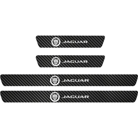 (4 autocollants de porte) Pour Jaguar XF XE XFL XEL XJL XJ F-PACE : film protecteur pour poignées de porte,seuils de porte et poignées de voiture en fibre de carbone,anti-rayures (1/3)