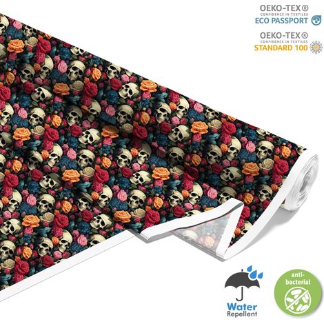 Outdoor dekostoffe oxford - Motiv der Schädel I DX4677 (1/5)