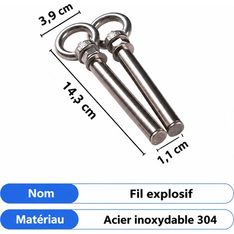 Paire de vis à expansion pour fixation de ligne d'eau de piscine 1 kg – Livraison gratuite (1/3)