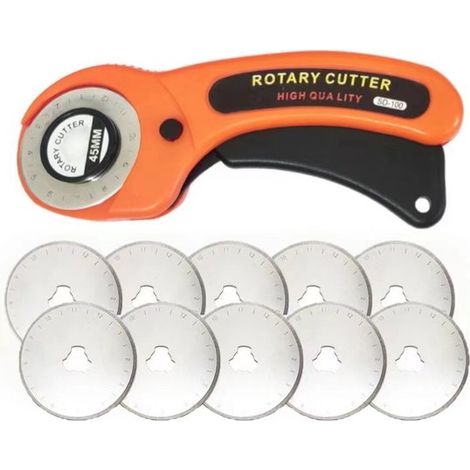 Cortador rotatorio profesional de tela de 45 mm, Herramienta para cortar tela en rollo, Tijeras para cortar tela, Acolchado, Confección de ropa (1/5)