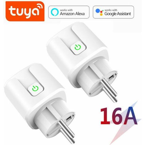 2Pcs Prise Connectee Wifi, 16A Compatible Avec Android Ios Amazon Alexa Google Home Assistant Courant Programmable Telecommande App (1/5)