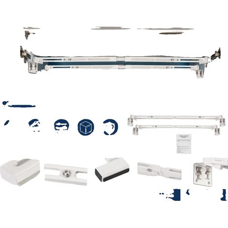 Soporte para fregadero bajo encimera, acero inoxidable 201, longitud ajustable de 115 a 160 cm, dimensiones del paquete: 60 x 11,5 x 6 cm, peso bruto: 2,6 kg, requiere montaje. (1/5)