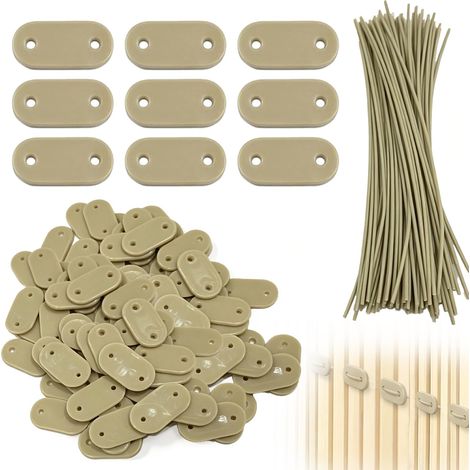 Lot de 50 Fixations Brise Vue en PVC Résistant - Attache Brise Vue et Fixation Canisse pour Brise-Vue, Canisse et Filet d’Ombrage, Accessoires de Montage pour Clôture et Jardin (1/5)
