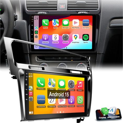 Autoradio Android 15 10,1 pouces pour VW Golf 7 (2012-2017) GPS Wi-Fi CarPlay 1+32G