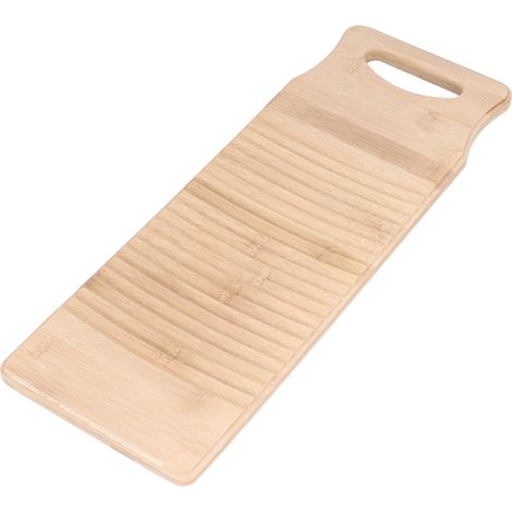 Planche à laver en bambou, couleur bois, environ 50 cm de long, épaisse, en bambou naturel, résistante à l'usure, robuste et durable. (1/5)