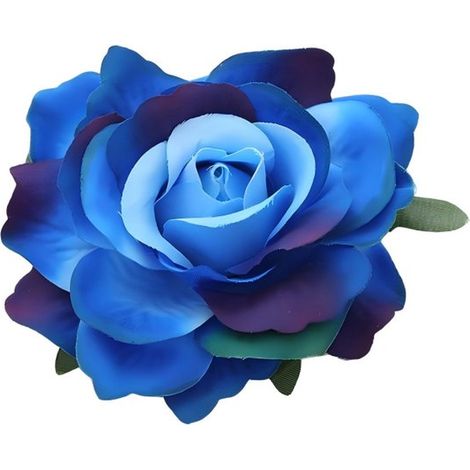 Flores artificiales, Paquete de 5, Capullos/cabezas de rosas artificiales de seda, Rosas decorativas, Flores de fondo y acento, etc, 11 x 7 cm (1/5)