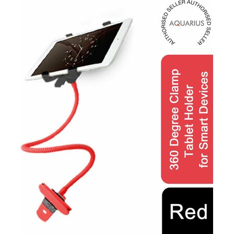 Aquarius 360 Degree Clamp Tablet Holder for Smart Devices - Red (1/2)