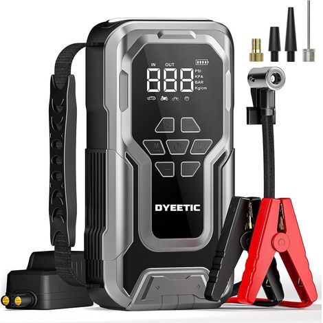 Starthilfe Powerbank 7000A mit 150PSI Kompressor und LED-Taschenlampe (1/5)
