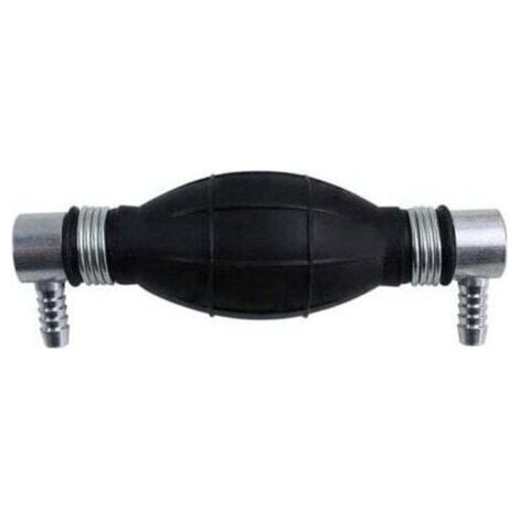 pair Pompe Poire d'Amorçage pour Système Alimentation Carburant Gasoil Essence Diesel 8mm Coude 90° Universel (1/2)