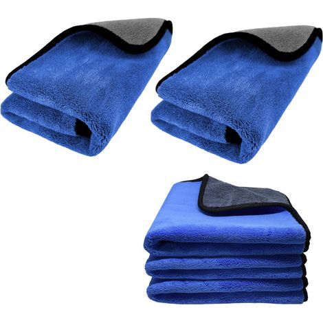 Chiffon en Microfibres 3X avec 500 GSM pour Un Entretien Parfait de la Peinture - extrêmement Absorbant et Doux pour l'entretien des Voitures et des Motos 30 x 30 cm (5PCS) (1/5)