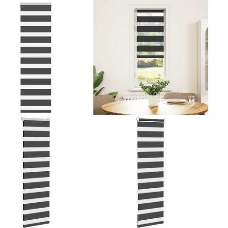 vidaXL Store zèbre noir 40x100 cm largeur du tissu 35,9 cm polyester (1/5)