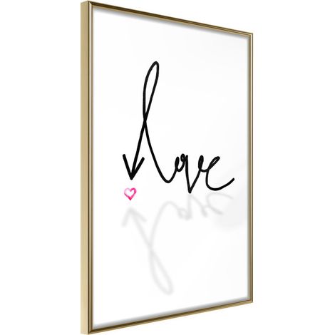 Affiche Murale Encadrée "Where is the Love" 21 x 30 cm Or