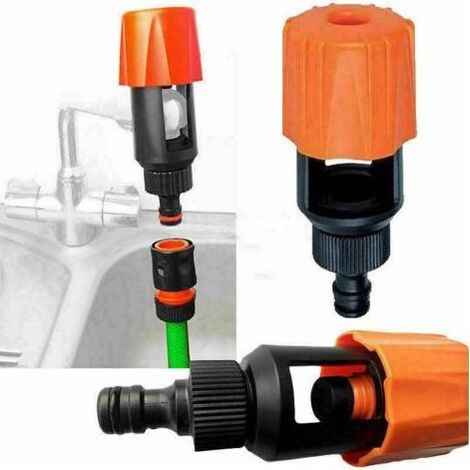Adaptador universal para conector mezclador de manguera de agua de cocina, 1 pieza, rojo (1/4)