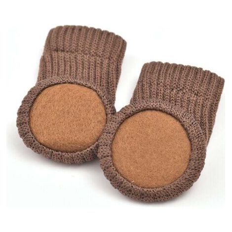 Non-slip knitted furniture socks for chair legs, prevent scratches, reduce noise, easy to move, 24 pieces, brown