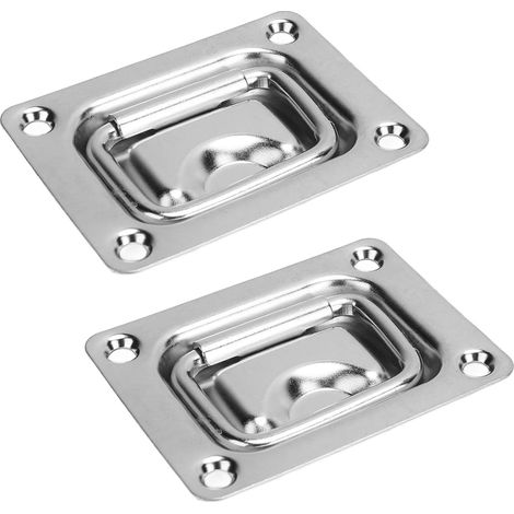 Einbaugriff 76 x 57 mm 2 Stück Einbau Heberinggriff