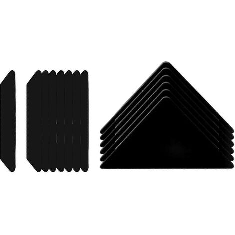 8-teiliges Set rutschfester Teppichunterlagen für Hartholzböden, doppelseitiges Teppichklebeband, Teppicheckenverbinder für Teppiche, waschbarer Läufer-Trapezoid Triangle (1/5)