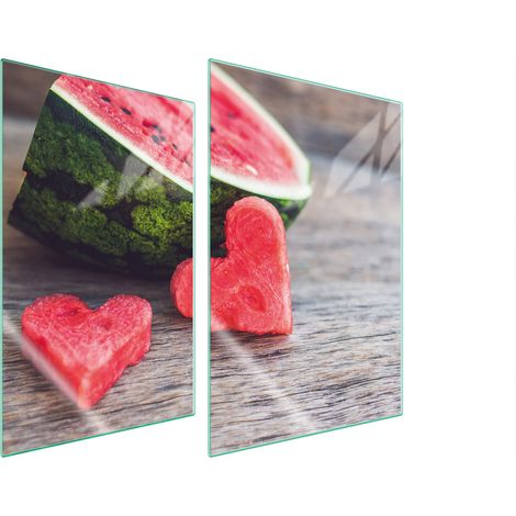 GLASSCHUTZPLATTE FÜR KÜCHE 2x35x52 WASSERMELONE (1/5)
